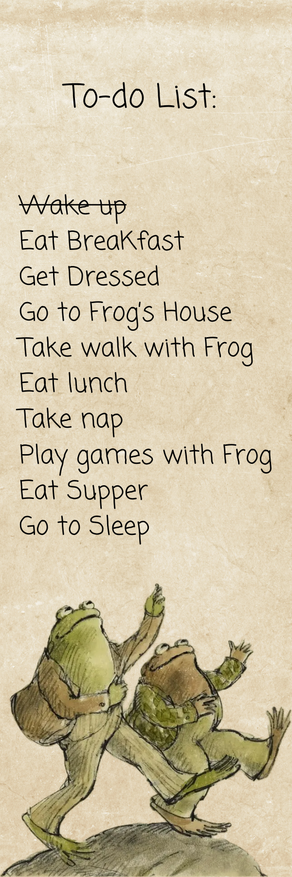 Frog To-Do List Bookmark