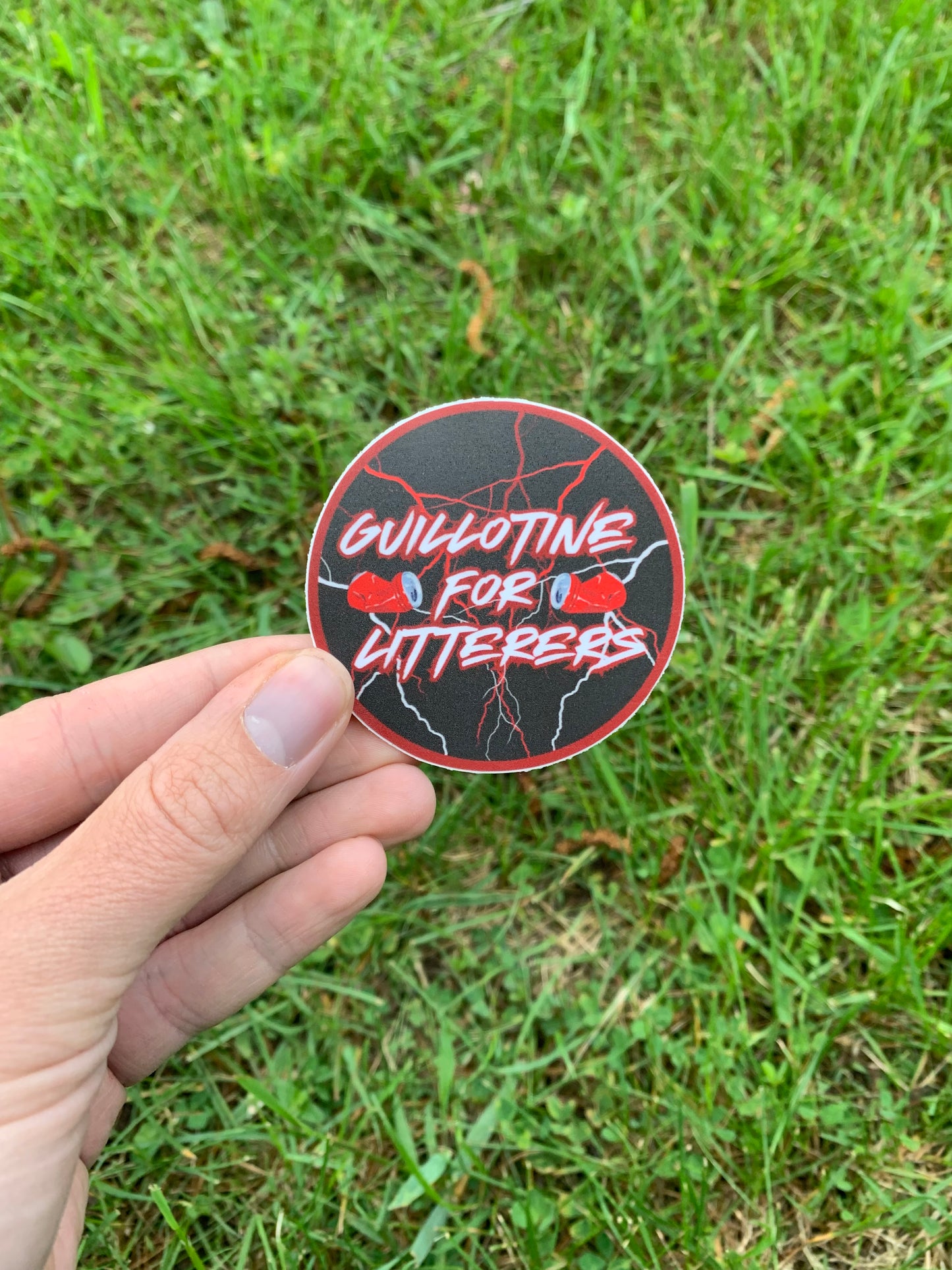 Guillotine For Litterers Sticker