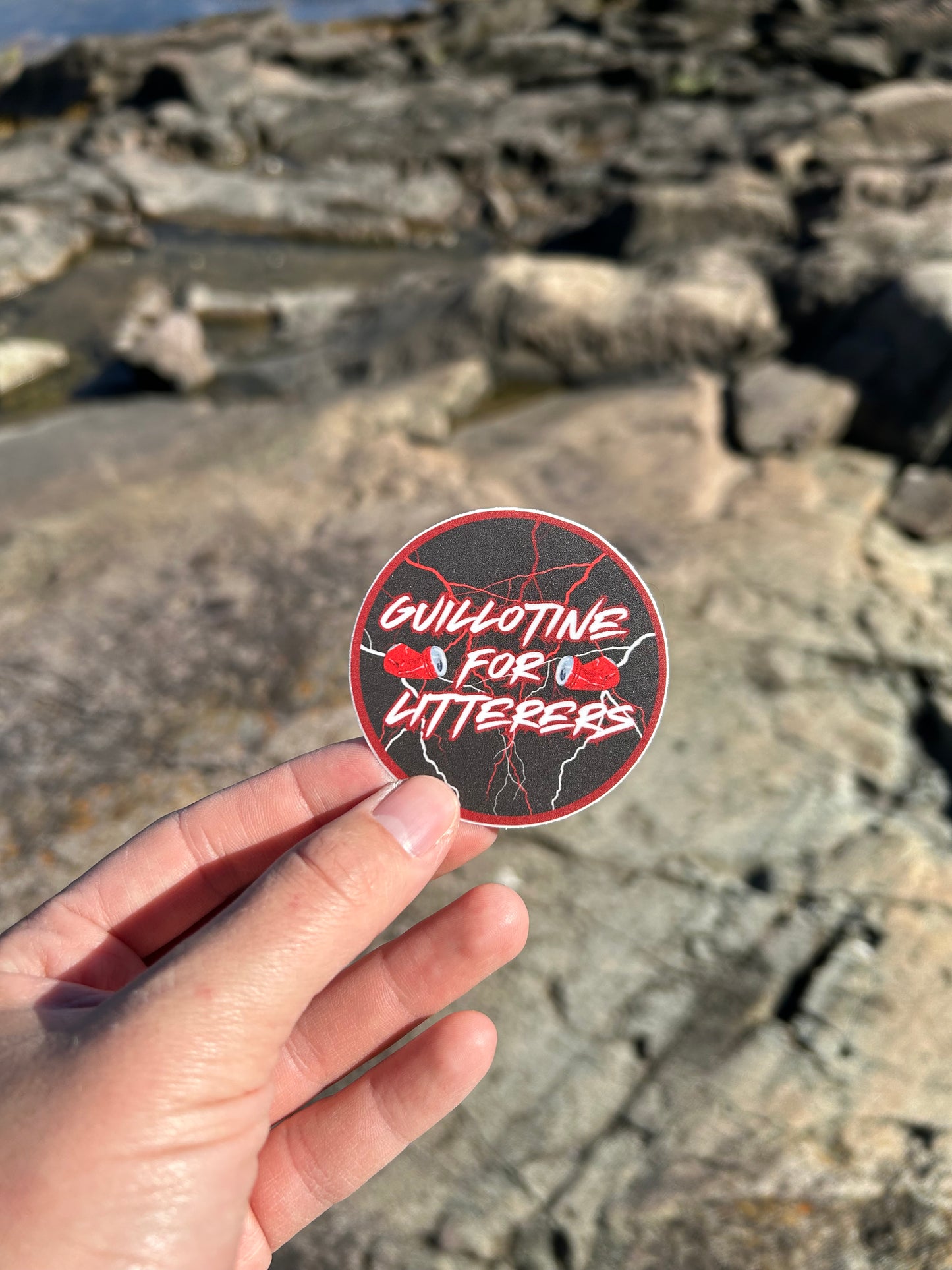 Guillotine For Litterers Sticker