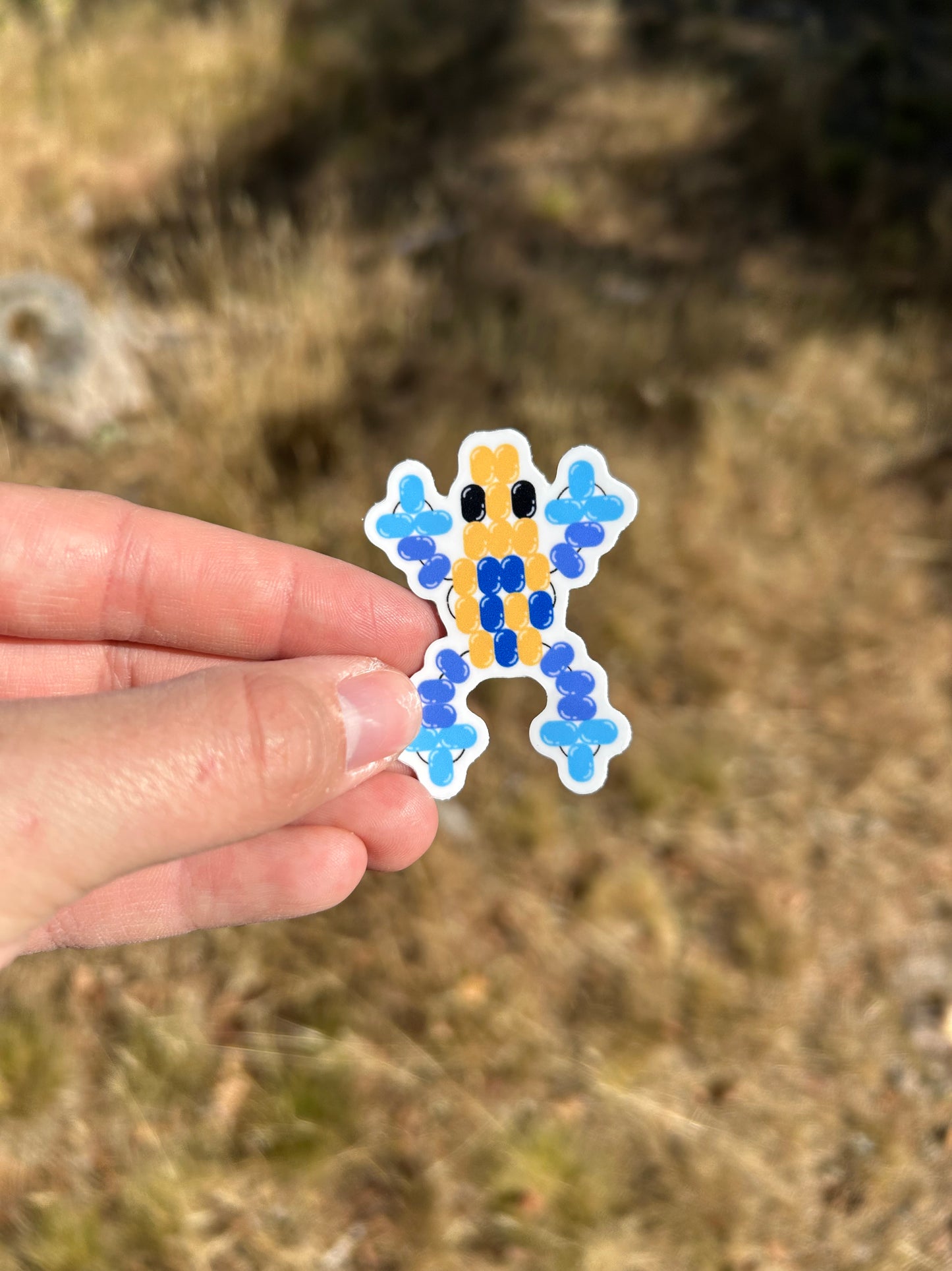 Beaded Frog Sticker