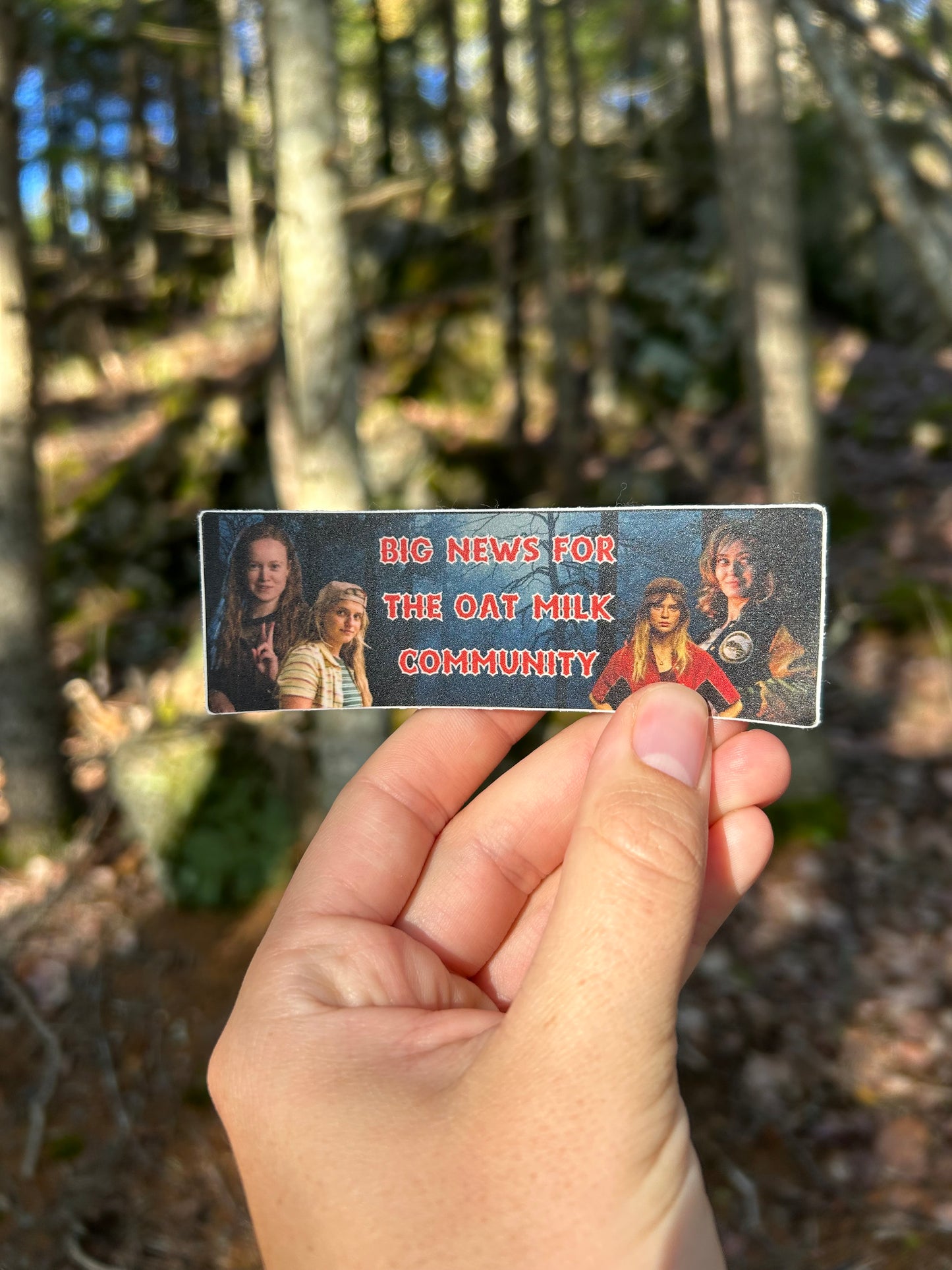 Big For The Oat Milk Community Mini Bumper Sticker