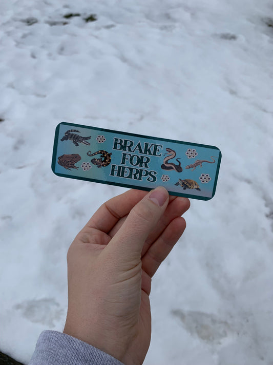 Brake For Herps Bookmark