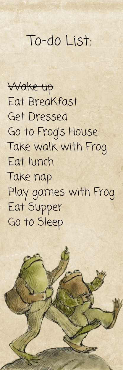 Frog To-Do List Bookmark