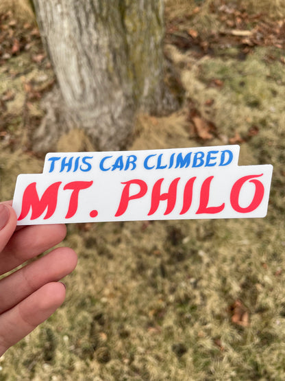 This Car Climbed Mini Bumper Sticker