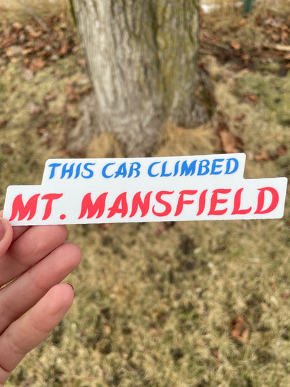 This Car Climbed Mini Bumper Sticker