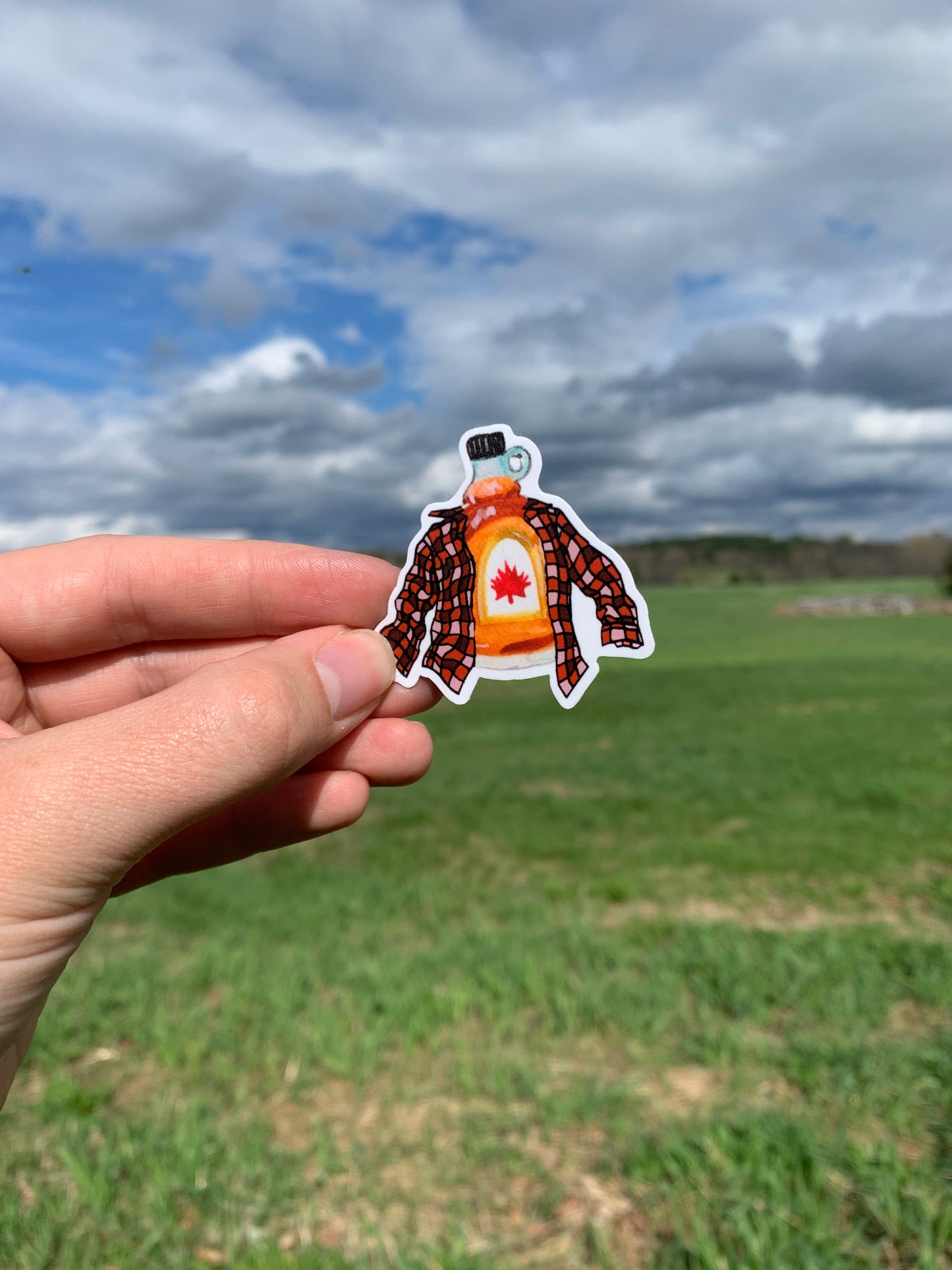 Red Flannel Maple Sticker