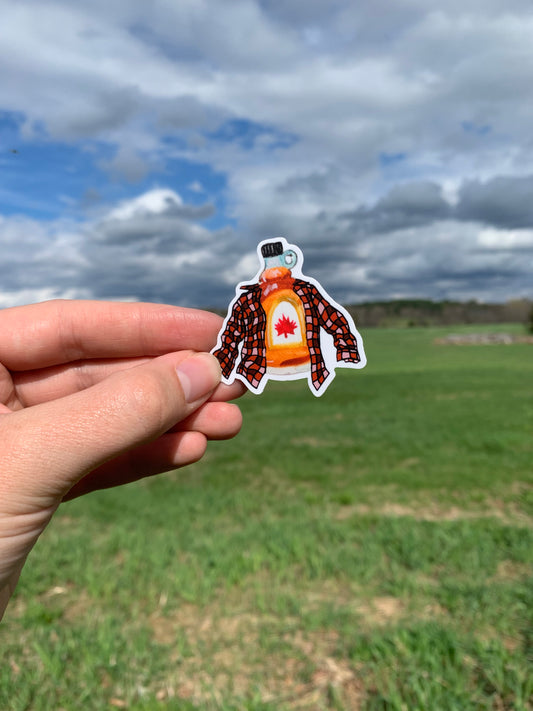 Red Flannel Maple Sticker
