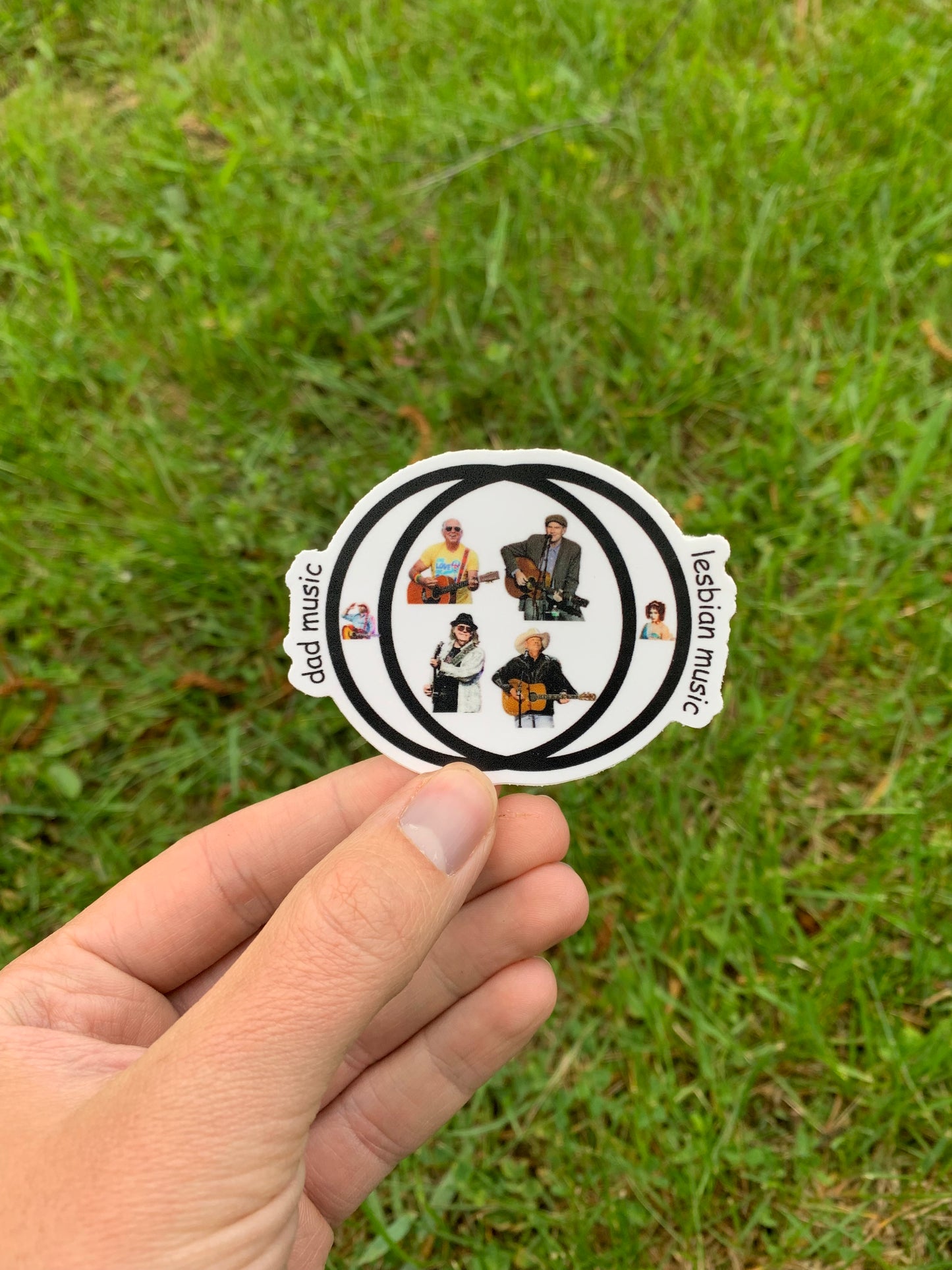 Lesbian Dad Music Sticker