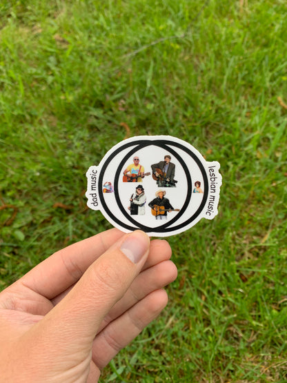 Lesbian Dad Music Sticker