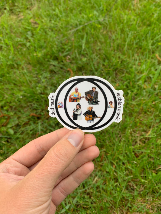 Lesbian Dad Music Sticker
