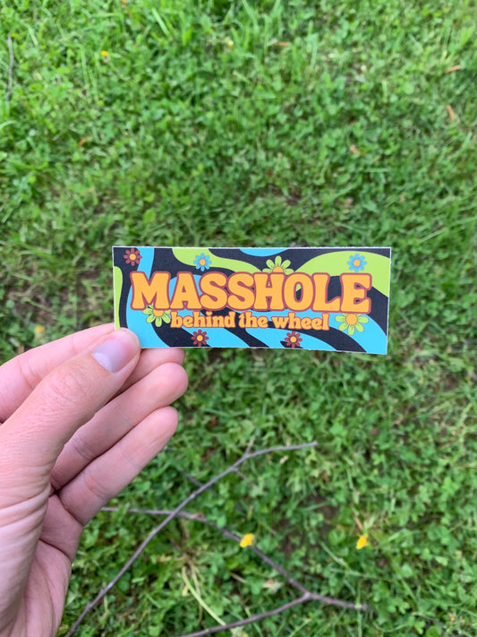 Masshole Behind The Wheel Sticker