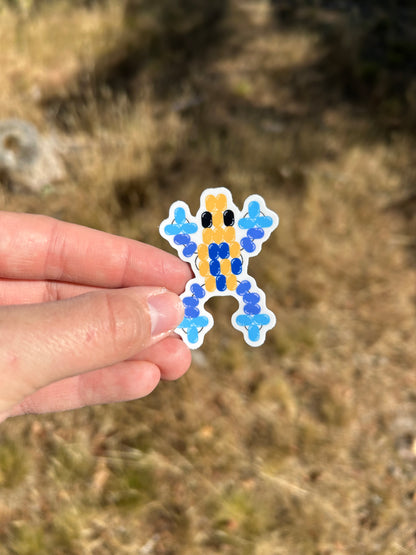 Beaded Frog Sticker