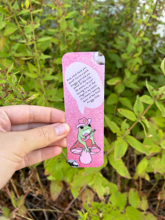 Pink Froggy Club Bookmark