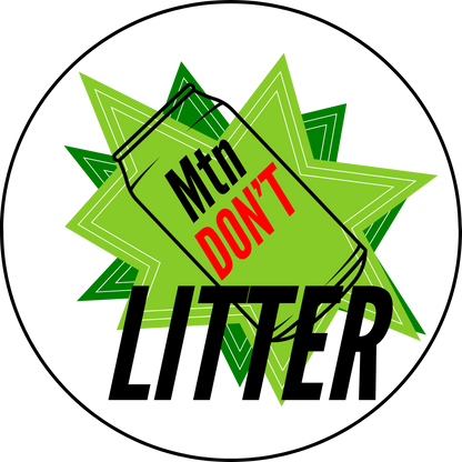 Mtn Don't Litter Sticker